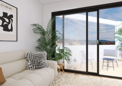 vista salón casa